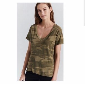 Current/Elliott Camo V Neck Tee Shirt.